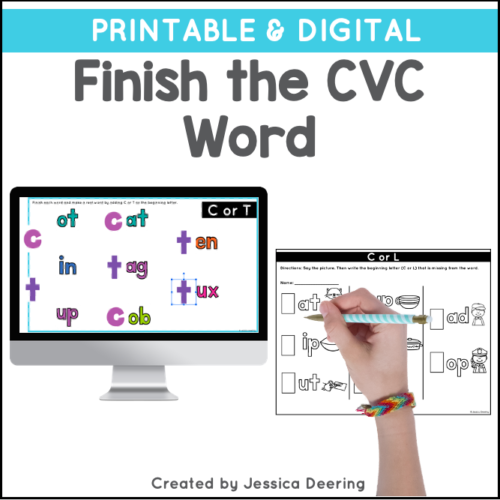 Finish the CVC Word Cover