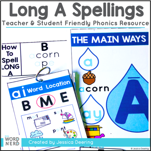 Long A Spelling Poster Cover