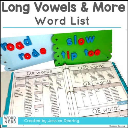 Long Vowel Word list Cover