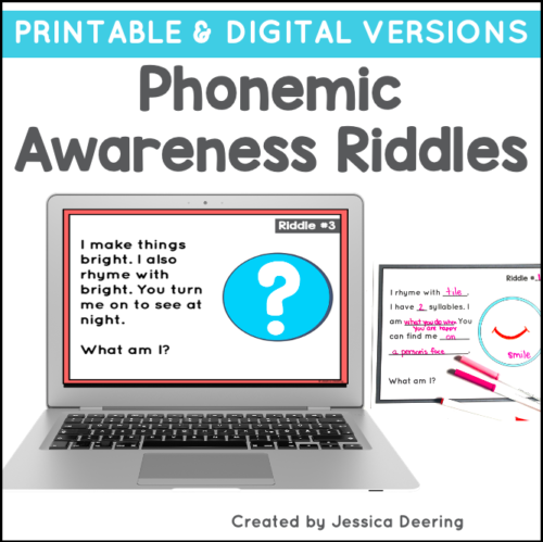 Phonemic Awareness Riddles Cover