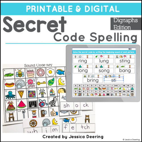 Secret Code Spelling Digraphs Edition