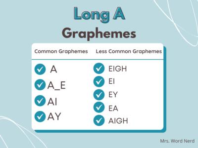 Long A Graphemes