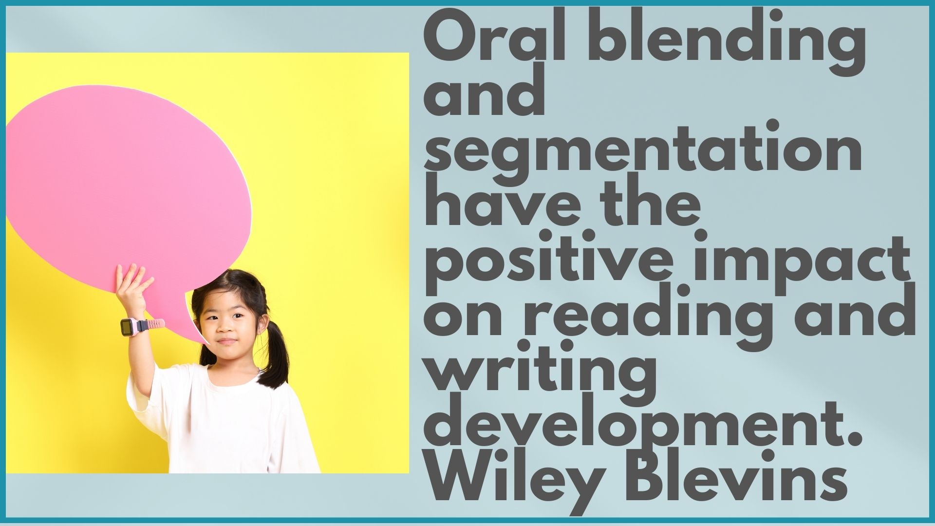 Oral blending and segmentation